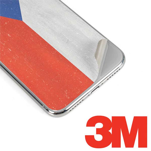 Czech Republic Flag Distressed iPhone XR Skin